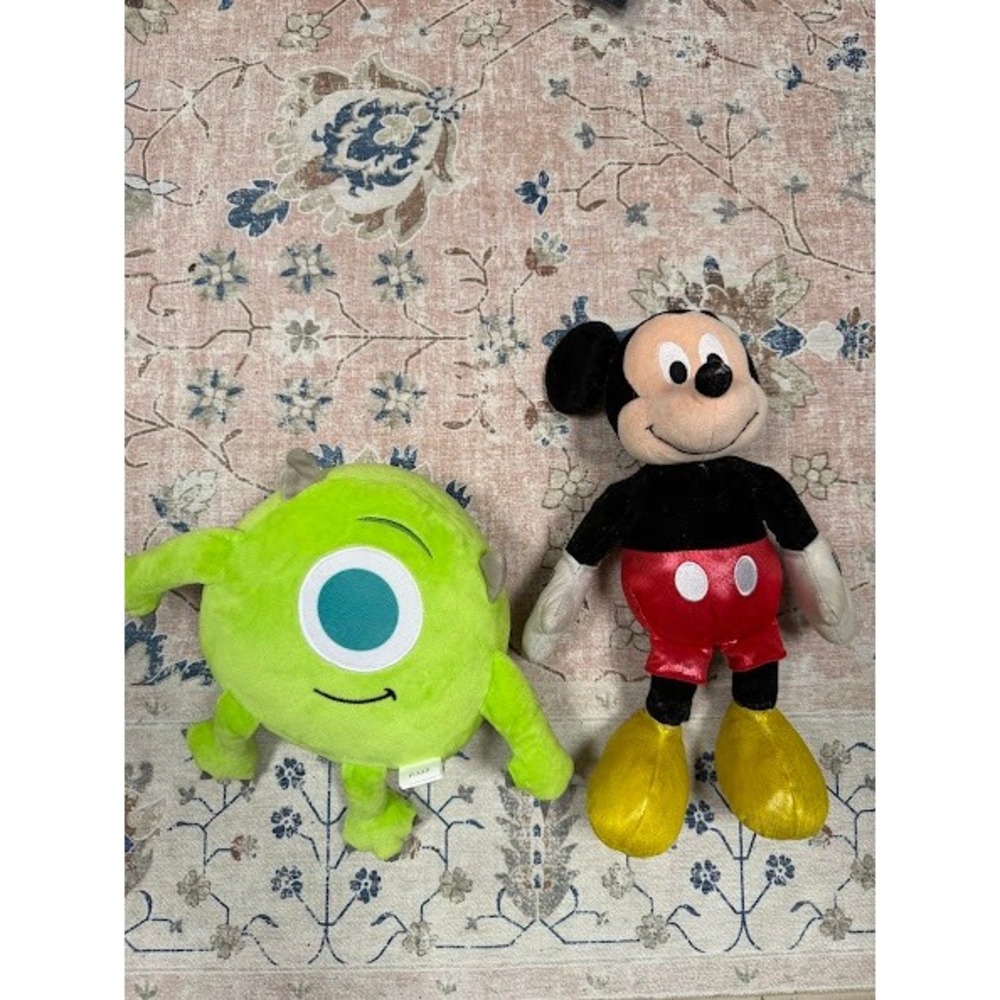 Disney Pixar Mickey Mouse Mike Wazowski Plush Stuffed Animal Toy Kids OS Multi